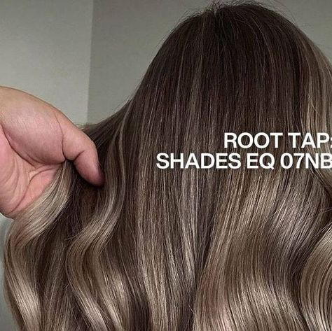 Redken on Instagram: "It may be springtime, but we're still feeling lived-in winter blondes 🤍 This shiny & conditioned Shades EQ look brought to you by @rob.levi 🙌   Root tap: Shades EQ 07NB + 07M  Gloss: #ShadesEQ 010GRo + 010VV  redken, shades eq formulas, winter blonde, cool balayage" Shades Eq 7nb Redken, Shades Eq Root Tap Formula, Level 7 Shades Eq Formulas, Redken Shades Eq Formulas Blondes, Winter Blondes, Redken Shades Eq Formulas, Shades Eq Formulas, Cool Balayage, Root Tap