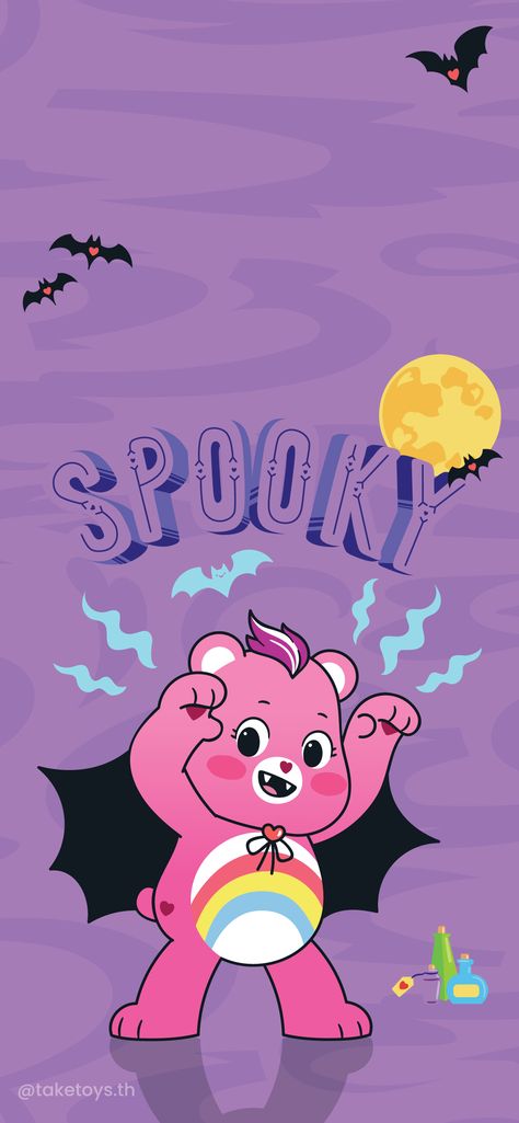 Scare Bears Wallpaper, Hey Siri, Halloween Wallpaper Backgrounds, Care Bears Cousins, Spiritual Wallpaper, Bear Halloween, Money Holders, Snoopy Love, Iphone Wallpaper App