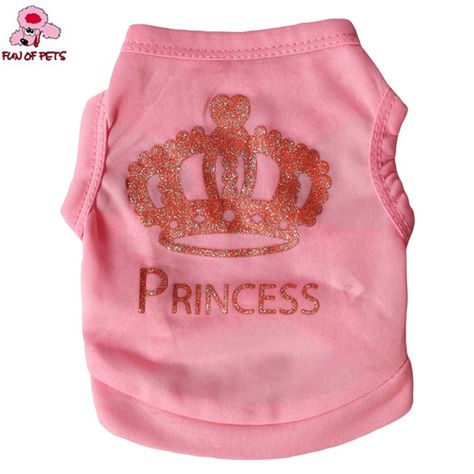 2017 Polyester Pet Clothes Lovely Big Crown Vest for Pets Dogs Dog Clothes Glitter Tee, Crown Pattern, Summer Vest, Tank Outfit, Outdoor Shirt, Pet Fashion, Puppy Clothes, Princess Outfits, Pink Dog