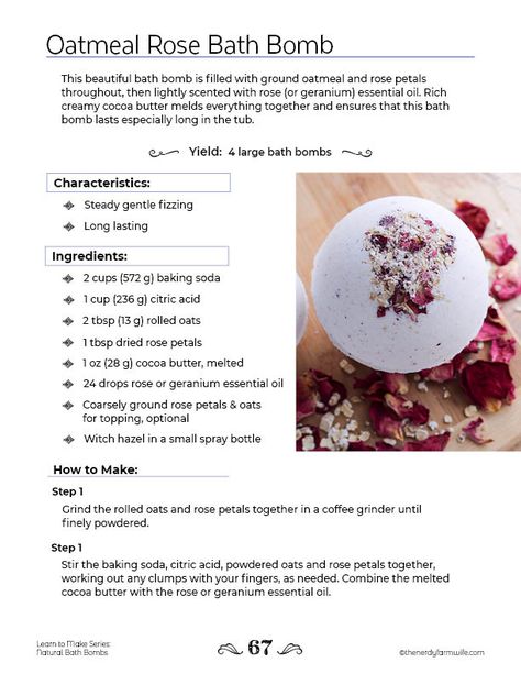 Bath Boms Diy, Bath Boms, Herbal Skincare, Bath Care, Bath Recipes, Bombe Recipe, Farm Wife, Bath Bomb Recipes, Rose Bath