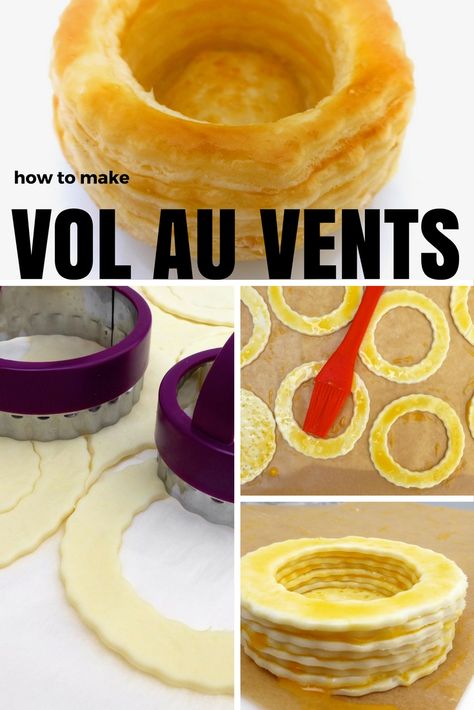 Volauvent Recipes, Chicken Vol Au Vent Recipe, Resep Puff Pastry, British Baking Show Recipes, Puff Pastry Recipe, Pastry Recipe, Vol Au Vent, British Baking, French Dishes