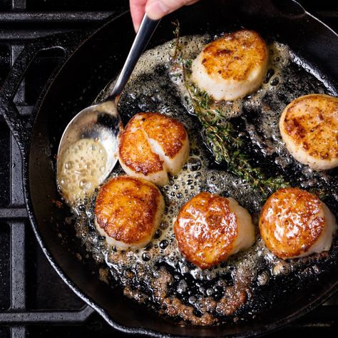 This restaurant-quality dish is easier than it looks. Cook Scallops, How To Cook Scallops, Fancy Appetizers, Pan Seared Scallops, Miso Glaze, Seared Scallops, Scallop Recipes, Scallops Seared, Food Articles