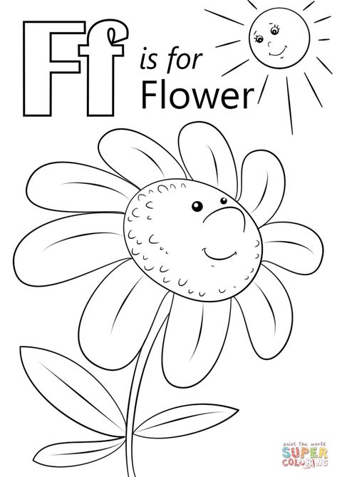 F Coloring Pages, Coloring Letters, The Letter F, Kids Colouring, Family Coloring Pages, Frog Coloring Pages, Abc Coloring Pages, Preschool Coloring Pages, Abc Coloring