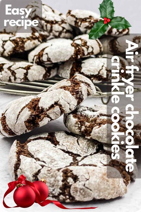 Chocolate Crinkle Cookies Recipe, Crinkle Cookies Recipe, Chocolate Crinkle, Chocolate Chili, Chocolate Crinkle Cookies, Chocolate Crinkles, Crinkle Cookies, Mousse Recipes, Melting Chocolate Chips