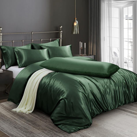 Satin Comforter, Cama King Size, Lit King Size, Duvet Cover King, Full Duvet Cover, Bedding Duvet, Satin Pillowcase, Linen Duvet Covers, Linen Duvet