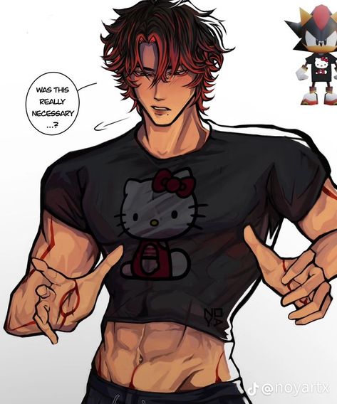 Hello Kitty Art Ideas, Hot Men Drawing Oc, Shadow The Hedgehog Pfp Fanart, Toothy Smile Drawing Reference, Boy Base Drawing, Jock Character Design, Oc Art Character Design Male, Shadow The Hedgehog Art, Sonic Hot