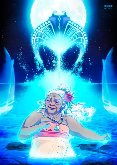 Gramma Tala by KishiShiotani Grandma Tala, Gramma Tala, Moana Art, Moana 2016, Animation Disney, Film Disney, Walt Disney Animation, Disney Moana, Art Disney