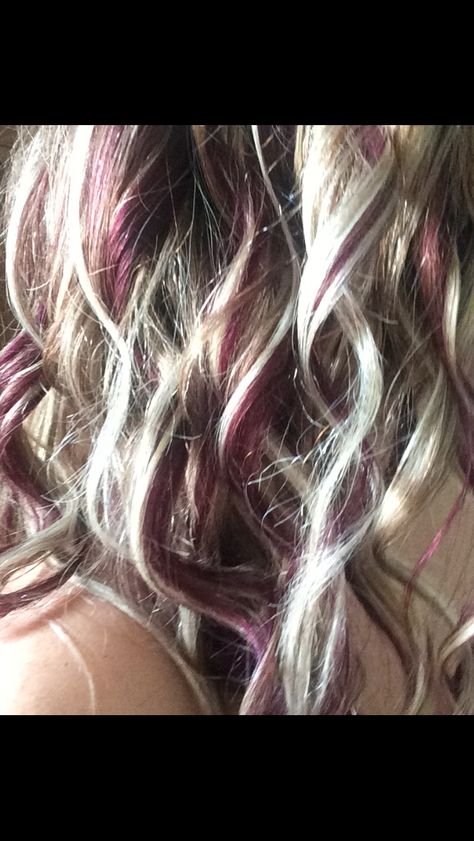 When I like to change it up a bit, platinum blonde and burgundy mixed. Platinum Hair, Burgundy Hair, Face Hair, Platinum Blonde, Ombre Hair, Makeup Tips, Hair Wrap, Beauty Hacks, Platinum