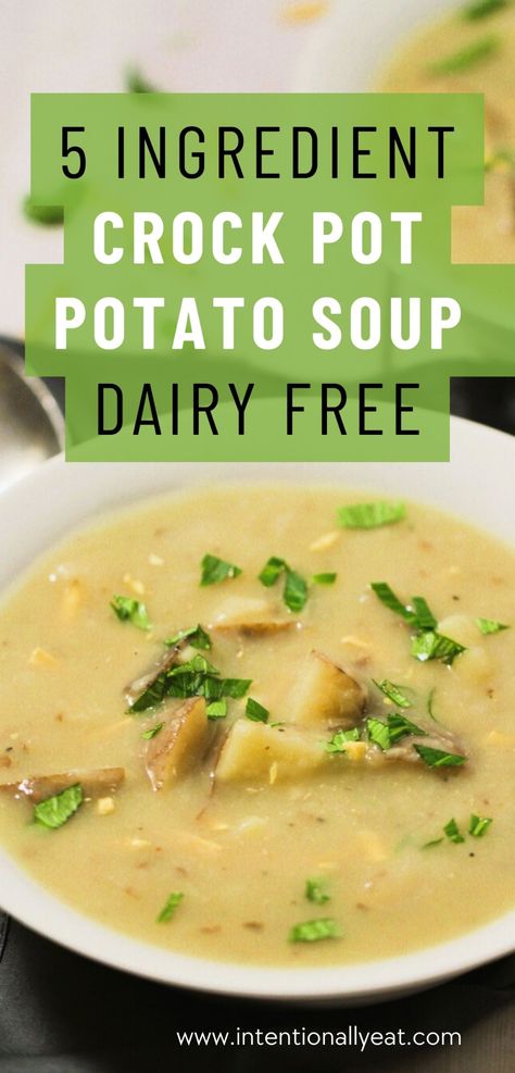 Classic Potato Soup, Crock Pot Potato Soup, Crock Pot Potato, Slow Cooker Potato, Slow Cooker Potato Soup, Potato Soup Recipe, Ultimate Comfort Food, 5 Ingredient, Potato Soup