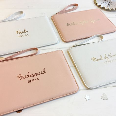 Bridal Pouch, Hen Party Favours, Hen Party Gifts, Pink Pouch, Bridesmaid Bags, Gift For Bride, Personalized Bride, Rose Gold Bridal, Personalized Bridesmaid Gifts