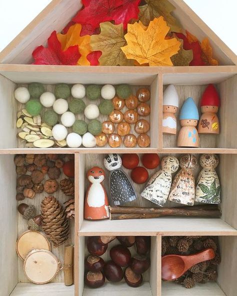 Reggio Provocations, Tinker Tray, Diorama Kids, Counselling Tools, Autumn 23, Instagram Autumn, Loose Parts, Play Ideas, Sensory Bins