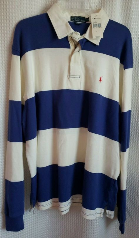 This is an awesome piece.  Brand new with tags, never worn and stored for many years. Masc Outfits For Women, Polo Shirt Long Sleeve, Preppy Brands, Balenciaga Shirt, Polo Shirt Outfits, Americana Vintage, Ralph Lauren Pullover, Guys Clothing Styles, Mens Boots Fashion