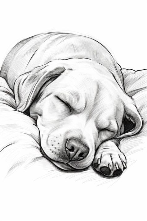 Cute Dog Drawing Sketches, Cute Dog Sketch, Sketch Of Dog, Pet Tattoo Ideas, Dog Sketches, Dog Pencil Drawing, Sketch Dog, Dogs Drawing, Dog Caricature