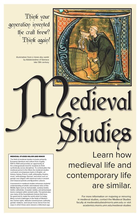 Medieval Studies Poster Series on Behance Medieval Book Cover Design, Lecture Poster Design, Medieval Poster, Lecture Poster, Modern Medieval, Infographic Poster, Medieval Life, Key Visual, Poster Series