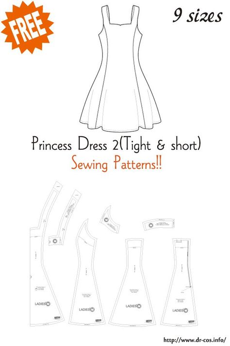 Pola Blus, Dress Sewing Patterns Free, Haine Diy, Sewing Projects Clothes, Free Sewing Patterns, Pola Sulam, Diy Sewing Pattern, Sewing Design, Diy Sewing Clothes