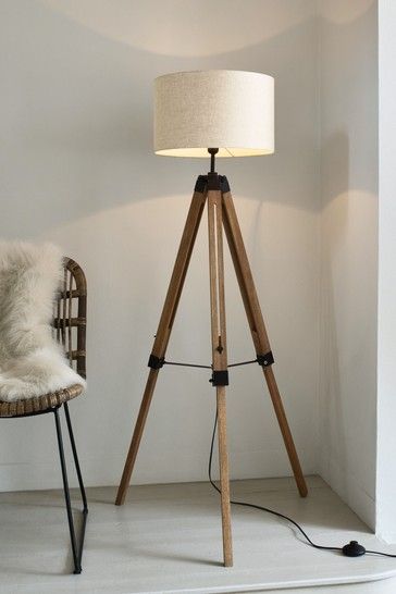 Brown Bronx Tripod Floor Lamp Black Tripod Floor Lamp, Classic Floor Lamps, Floor Standing Light, Tripod Lighting, Stylish Floor Lamp, Tripod Floor Lamp, Floor Lamps Living Room, Living Room Flooring, Tripod Floor Lamps