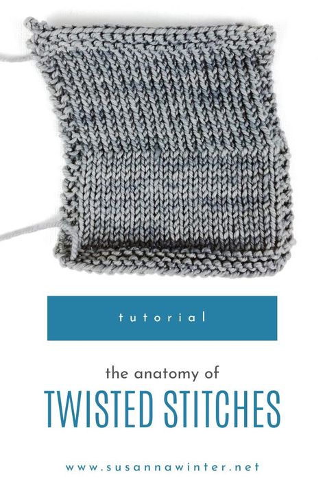 Are you always struggling to get gauge? Do you swatches look biased, ridged, or zigzagged? You might be unintentionally working in twisted stitches. Twisted stitches is a common mistake beginning or self-taught knitters make. In this blog post I explore the anatomy of twisted stitches, help you diagnose if you're doing twisted stitches when you're not supposed to, and tell you three ways to fix twisted stitches. #knitting #knit #knittingtutorial #tutorial #twistedstitches #howtoknit #learntoknit Stitches Knitting, Advanced Knitting, Lace Weight Yarn, Knitting For Beginners Blanket, Knitting Blogs, I Cord, Learn How To Knit, Mittens Pattern, Beginners Knitting