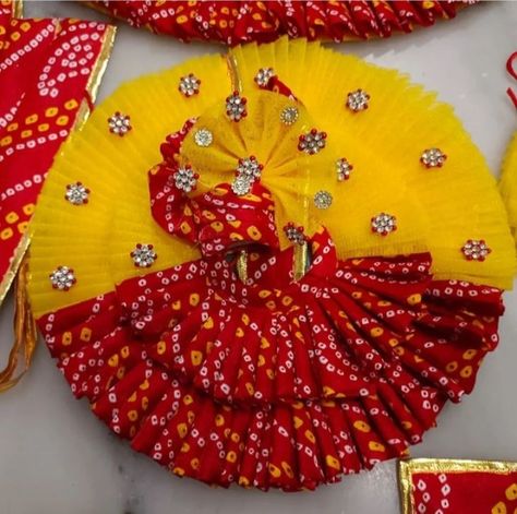 Laddoo Gopal Dresses, Matarani Dress, God Dress, Laddoo Gopal, Rakhi Making, Janmashtami Decoration, Bal Gopal, Laddu Gopal Dresses, Bridal Gift Wrapping Ideas