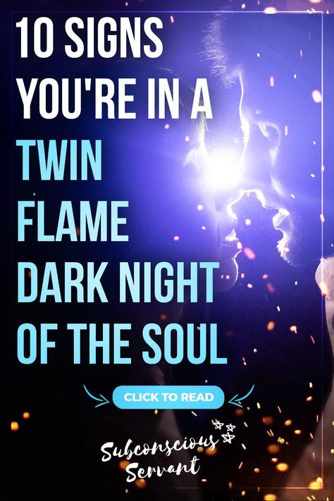 The 10 signs of a twin flame dark night of the soul. via @subconsciousservant Twin Flame Explanation, Twin Flame Dark Night Of The Soul, Twin Flame Vs Soul Mate Vs Karmic, Dark Night Of The Soul Twin Flame, Dark Night Of The Soul Symptoms, False Twin Flame Signs, Twin Flame Sexuality, Ego Vs Soul, Flames Meaning