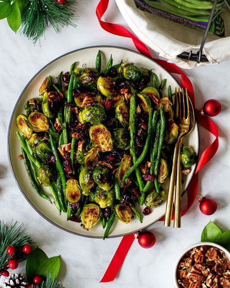 Brussel Sprouts And Green Beans Recipes, Brussels Sprouts And Green Beans, Green Bean And Brussel Sprouts, Brussel Sprout And Green Bean Recipes, Green Beans And Brussel Sprouts, Roasted Green Beans And Brussel Sprouts, French Beans Recipe, Brussel Sprout Pasta, Brussel Sprout Salad Recipes