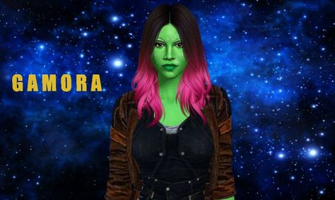 (Gamora from Guardians of The Galaxy) My sims account on Instagram is witchywoman_sims. My Sims, Guardians Of The Galaxy, The Galaxy, Sims 4, Darth Vader, Fictional Characters, On Instagram, Instagram, Art