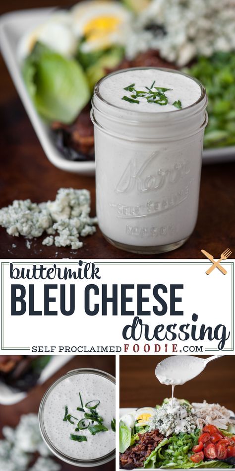 Buttermilk Blue Cheese Dressing, Homemade Staples, Buttermilk Recipe, Recipes With Cool Whip, Cheese Salad Dressing, Bleu Cheese Dressing, Blue Cheese Recipes, Buttermilk Dressing, Weekend Food