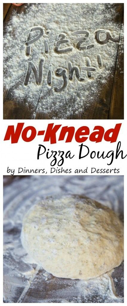 No Knead Pizza Dough – Make homemade pizza at home with this super easy no knead pizza dough! Easy Homemade Pizza Dough, No Knead Pizza Dough, Make Homemade Pizza, Homemade Pizza Dough Easy, Pizza At Home, Easy Homemade Pizza, Easy Meal Ideas, Making Homemade Pizza, Homemade Pizza Dough