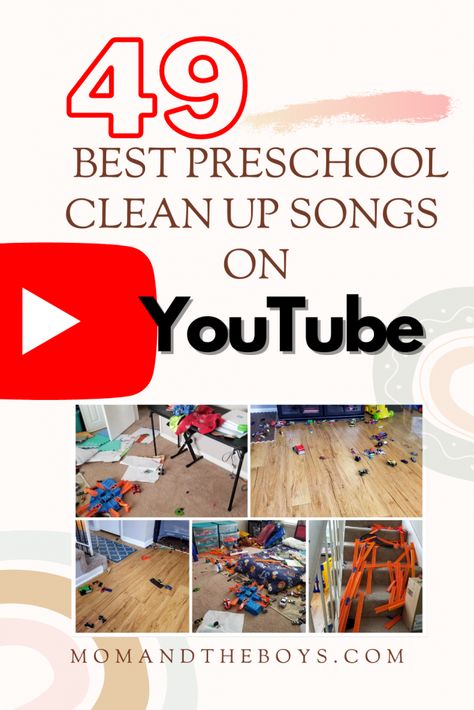 49 Best Preschool Clean Up Songs on Youtube - MOMandtheBoys Songs For Preschool, Clean Up Song, Preschool Lesson Plans, Preschool Songs, Beginning Of The School Year, Free Preschool, Preschool Printables, Preschool Lessons, Teaching Preschool