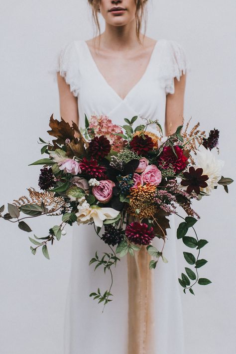 Natural Bridal Bouquet, Burgundy Bouquet, Large Bouquet, Fall Wedding Bouquets, Fall Wedding Flowers, Wedding Flower Inspiration, Bouquet Of Flowers, Burgundy Wedding, Bridal Flowers