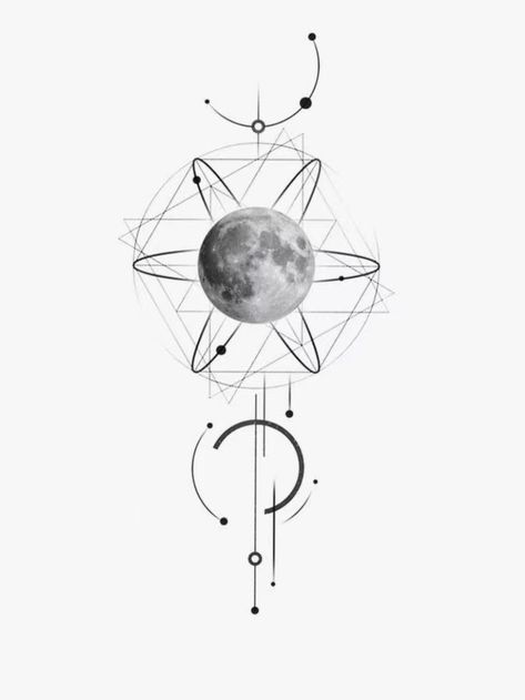 Moonlight Tattoo, Sacred Geometric Tattoo, Unique Half Sleeve Tattoos, Geometric Line Tattoo, Social Media Images Design, Art Inspired Tattoos, Dna Tattoo, Wrist Tattoo Ideas, Geometry Tattoo