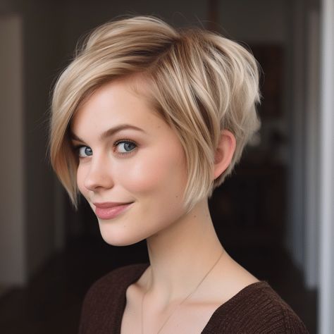 Kort Bob, Modern Bob, Longer Pixie Haircut, Messy Short Hair, Edgy Short Hair, Bob Hairstyles For Fine Hair, Short Layered Haircuts, Haircuts For Fine Hair, Short Blonde