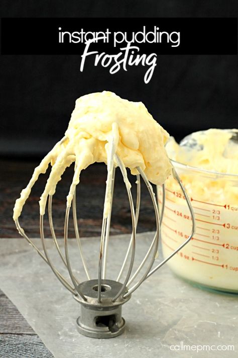 Pudding Mix Frosting, Instant Pudding Frosting, Pudding Icing, Pudding Frosting, Instant Pudding Mix, Calorie Recipes, Gateaux Cake, Vanilla Pudding Mix, Frosting Recipe