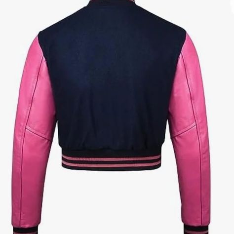 Cropped Varsity Jacket Women - Premium Quality Leather and Wool Baseball Letterman Jacket for Women's, Long Sleeve Varsity Jacket Women, Letterman Jacket, Jacket Women, Varsity Jacket, Premium Quality, Jackets For Women, Baseball, Wool, Long Sleeve