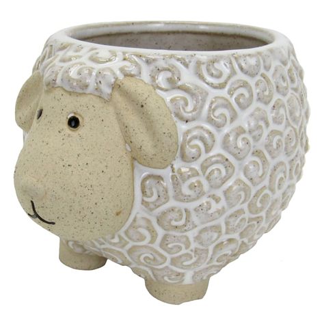 The Indoor Sheep Ceramic Planter, 3.5" will elevate your patio or outdoor space. Shop this and find more affordable Indoor Pots & Planters from At Home. Sheep Planter, Sheep Ceramic, Indoor Pots, Farmhouse Outdoor Decor, Floor Candle Holders, Floor Candle, Ceramic Planter Pots, Standing Candle Holders, Flameless Led Candles