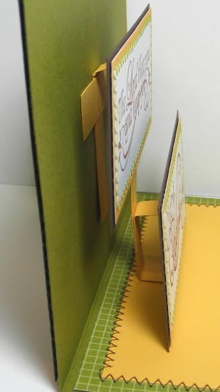 Angel Stamper 2: Tutorial - Double Popup Card Kinetic Cards, Bendy Cards, Popup Cards, Tarjetas Pop Up, Card Making Templates, Action Cards, Card Folds, Card Making Tips, Album Scrapbook