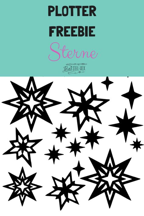 Plotter Freebie Sterne! Mit der kostenlosen Vorlage kannst du dir weihnachtliche Sterne plotten als Deko, Geschenkanhänger, für Karten oder vieles mehr. Silhouette Cameo Freebies, Cricut Projects Easy, Christmas Shadow Boxes, Silhouette Cameo Tutorials, Silhouette Stencil, Silhouette America, Xmas Diy, Christmas Star, Shadow Boxes