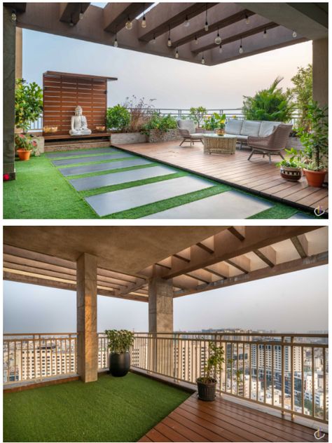 Tarace Garden Decor, Terrace Garden Indian Home, Tares Garden Design, Gazebo On Terrace, Modern Terrace Garden Design, Outside Terrace Ideas, Small Terrace Garden Design, Terrace Ideas Rooftop, Terrace Garden Rooftop Indian