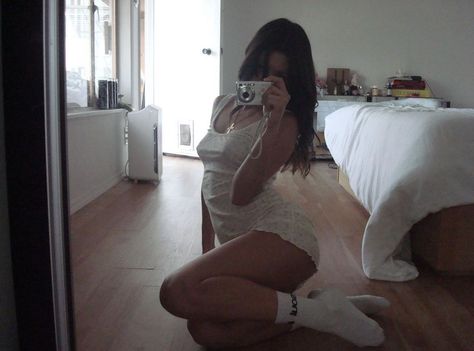 Bedroom Selfie Ideas, White High Socks, Mascara Tears, Selfie Ideas Aesthetic, Bedroom Selfie, Selfie Ideas, Cloud White, Ideas Aesthetic, High Socks