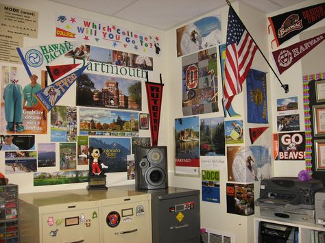 In our classroom we say "Where will you go to College?" Not, If you go to college.  It is never too early to start planning for their future, and this corner helps inspire students.