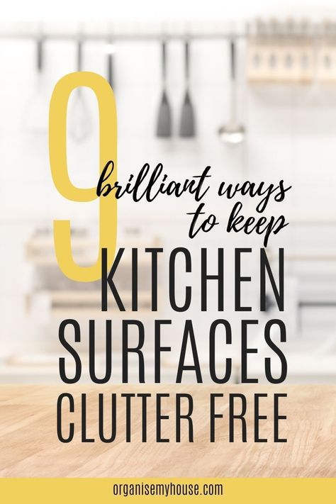 Love these ideas for easy kitchen countertop organisation inspiration. Tips to help the space feel more clutter free, I can't wait to see my worktop again! Kitchen Worktop Organisation, Clutter Free Kitchen Countertops, Organizing Kitchen Countertops, Organisation Inspiration, Uncluttered Kitchen, Home Organisation Tips, Cluttered Home, Counter Clutter, Kitchen Countertop Organization