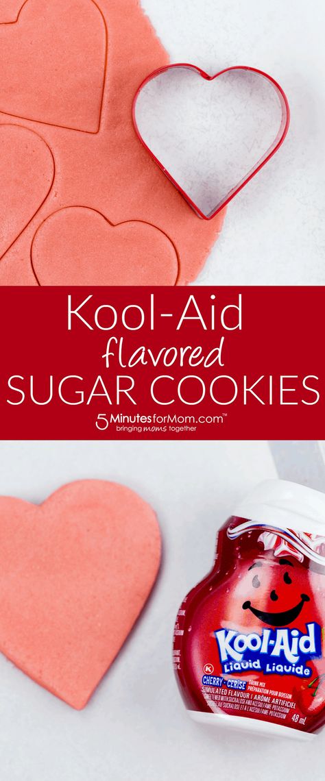 Kool Aid Flavors, Chocolate Sugar Cookie Recipe, Chocolate Sugar Cookies, Flavored Sugar, Delicious Cream, Valentines Day Food, Chocolate Topping, Valentine's Day Recipes, Iced Cookies