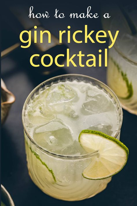 This Gin Rickey recipe masterfully combines the botanical notes of gin with the tartness of fresh lime, topped off with the effervescence of club soda. A testament to the enduring appeal of classic mixology, offering a simple yet sophisticated drink that's effortlessly crafted and enjoyed. Gin Rickey Recipe, Rickey Cocktail, Soda Cocktails, Gin Rickey, Gin Drink Recipes, Cocktail Food, Best Summer Cocktails, Easy Summer Cocktails, Summer Food Party