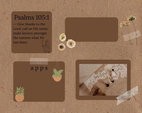 Organised Desktop Wallpaper, Christian Wallpaper Laptop Desktop Wallpapers, Brown Aesthetic Desktop, Brown Aesthetic Desktop Wallpaper, Christian Brown, Christian Desktop Wallpaper, Bible Quotes Background, Wallpaper Organizer, Grid Wallpaper