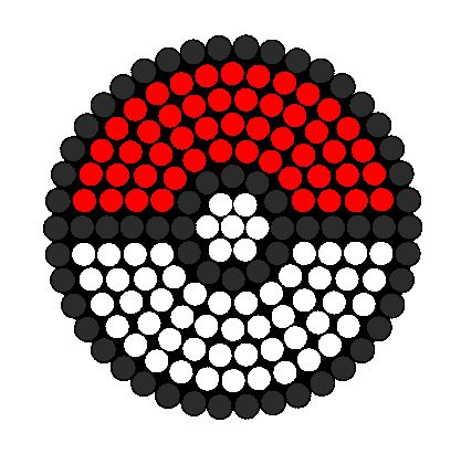 Poke Ball Perler Bead Pattern / Bead Sprite Pokemon Ball Perler Bead Patterns, Poke Ball Perler Bead Patterns, Pokemon Ball Perler Beads, Pyssla Beads Pattern, Perler Bead Patterns Pokemon, Pokemon Perler Bead Patterns, Hama Mini, Pokemon Ball, Pokemon Bead