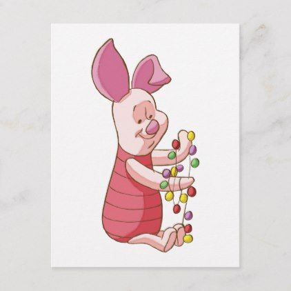 Winnie the Pooh | Piglet Christmas Lights Holiday Postcard - Xmas ChristmasEve Christmas Eve Christmas merry xmas family kids gifts holidays Santa Piglet Christmas, Winnie The Pooh Piglet, Winnie The Pooh Christmas, Pooh Piglet, Cute Christmas Wallpaper, Holiday Postcard, Snoopy Christmas, Disney Holiday, Decorating With Christmas Lights