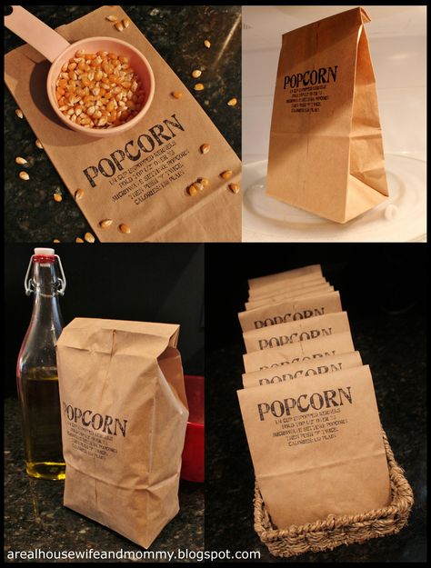 Diy Microwave Popcorn, Popcorn Kernels, Microwave Popcorn, Popcorn Recipes, Awesome Food, Brown Paper Bag, Fun Food, Christmas Recipes, Snack Time