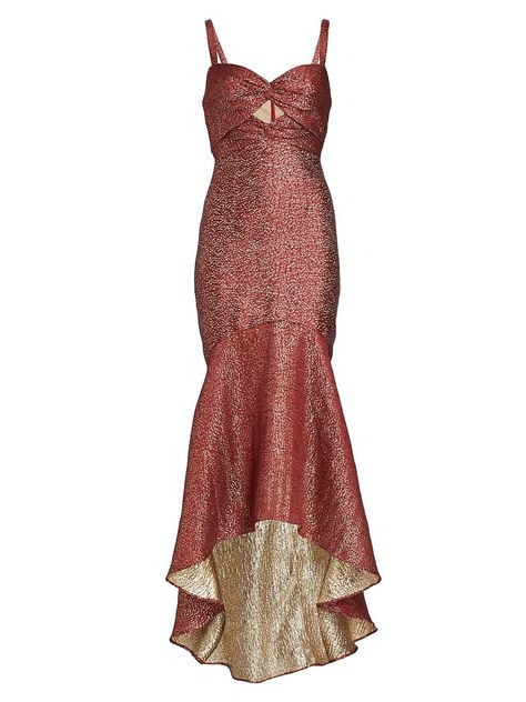 Monique Lhuillier Dress, Monique Lhuillier Lace, Jacquard Gown, Red Dress Sleeves, Brown Midi Dress, Midi Dress Formal, Tiered Ruffle Dress, Long Sleeve Gown, Flounced Dress