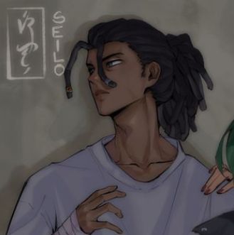 ✮﹒not my art Black Mha Oc Male, Poc Male Oc, Black Character Design Male Dreads, Character Design Dark Skin, Black Male Ocs, Black Anime Guy Dreads, Black Male Anime Characters, Locs Anime, How To Draw Dreads