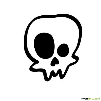 Cartoon Skull Drawing, How To Draw Skulls, Skull Drawing Simple, Skull Y2k, Punk Doodles, Skull Doodle, Y2k Skull, Easy Skull Drawings, Skull Images