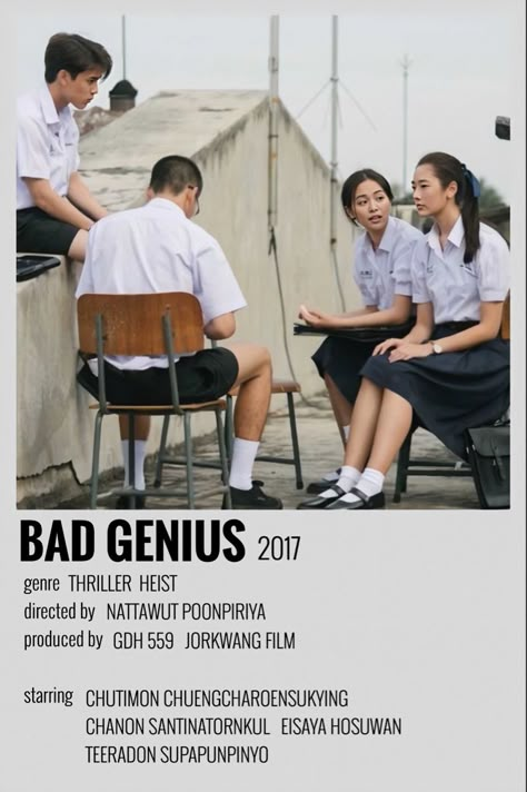 Thai Series Poster, Bad Genius Movie, Thai Movie Poster, Bad Genius, Thai Movie, Indie Movie Posters, New Disney Movies, Film Recommendations, Movies To Watch Teenagers